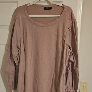 Lane Bryant Women's Dusty Pink Long Sleeve Top